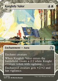 Magic: The Gathering Single - Wilds of Eldraine: Enchanting Tales - Knightly Valor (Foil) - Uncommon/0008 Lightly Played