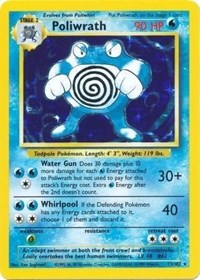 Pokemon Singles - Base Set - Poliwrath - Holo Rare/013 - Lightly Played