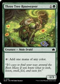 Magic: The Gathering Single - Bloomburrow - Three Tree Rootweaver - FOIL Common/0198 - Lightly Played