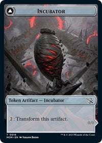 Magic: The Gathering Single - March of the Machine - Incubator (0016) // Phyrexian (0016) Double-Sided Token (Foil) - Token/0016 - Lightly Played