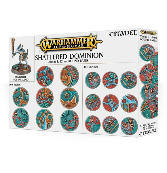 Warhammer Age of Sigmar - SHATTERED DOMINION 25 & 32MM ROUND BASES