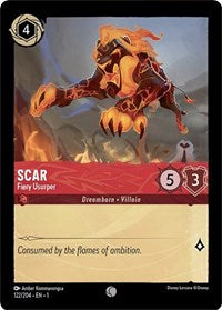 Disney Lorcana Single - First Chapter - Scar, Fiery Usurper - Common/122 Lightly Played