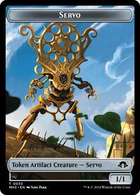 Magic: The Gathering Single - Modern Horizons 3 - Servo // Fox Double-Sided Token - FOIL Token/0033/0006 - Lightly Played