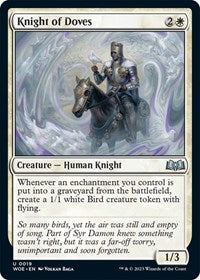 Magic: The Gathering Single - Wilds of Eldraine - Knight of Doves - FOIL Uncommon/0019 Lightly Played