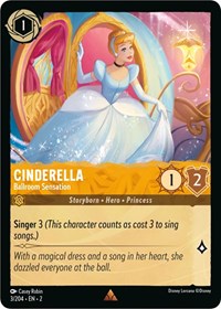 Disney Lorcana Single - Rise of The Floodborn - Cinderella - Ballroom Sensation - Rare/003 Lightly Played
