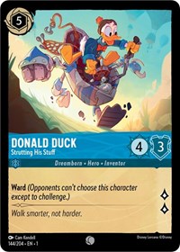 Disney Lorcana Single - First Chapter - Donald Duck, Strutting His Stuff - Common/144 Lightly Played
