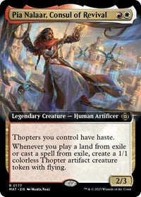 Magic: The Gathering Single - March of the Machine: The Aftermath - Pia Nalaar, Consul of Revival (Extended Art) (Foil) - Rare/0177 - Lightly Played
