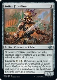 Magic: The Gathering Single - The Brothers' War - Yotian Frontliner (Foil) - Uncommon/042 - Lightly Played