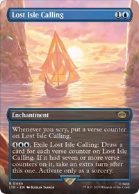 Magic: The Gathering Single - Universes Beyond: The Lord of the Rings: Tales of Middle-earth - Lost Isle Calling (Borderless) (Foil) - Rare/0444 - Lightly Played
