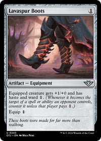 Magic: The Gathering Single - Outlaws of Thunder Junction - Lavaspur Boots - FOIL Uncommon/0243 Lightly Played