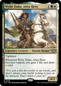 Magic: The Gathering Single - Outlaws of Thunder Junction - Wylie Duke, Atiin Hero PRE-RELEASE - FOIL Rare/0239 - Lightly Played