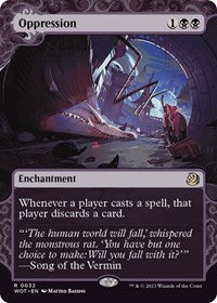Magic: The Gathering Single - Wilds of Eldraine: Enchanting Tales - Oppression - Rare/0032 Lightly Played