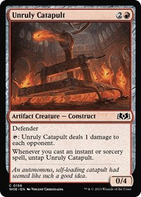 Magic: The Gathering Single - Wilds of Eldraine - Unruly Catapult (Foil) - Common/0156 Lightly Played