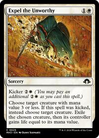 Magic: The Gathering Single - Modern Horizons 3 - Expel the Unworthy - FOIL Common/0025 - Lightly Played