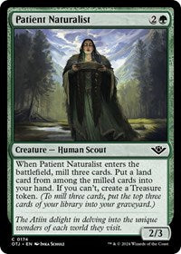 Magic: The Gathering Single - Outlaws of Thunder Junction - Patient Naturalist - FOIL Common/0174 Lightly Played