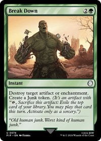 Magic: The Gathering Single - Universes Beyond: Fallout - Break Down - FOIL Common/0074 Lightly Played