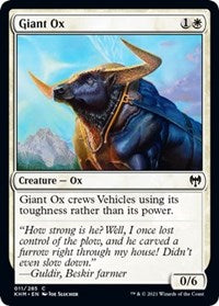 Magic: The Gathering Single - Kaldheim - Giant Ox (Foil) - Common/011 - Lightly Played