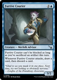 Magic: The Gathering Single - Murders at Karlov Manor - Furtive Courier - FOIL Uncommon/0059 Lightly Played