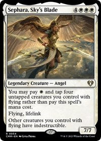 Magic: The Gathering Single - Commander Masters - Sephara, Sky's Blade - FOIL Rare/0054 - Lightly Played