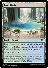 Magic: The Gathering Single - Outlaws of Thunder Junction - Lush Oasis - FOIL Land/0261 Lightly Played