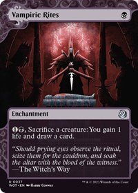 Magic: The Gathering Single - Wilds of Eldraine: Enchanting Tales - Vampiric Rites (Foil) - Uncommon/0037 Lightly Played