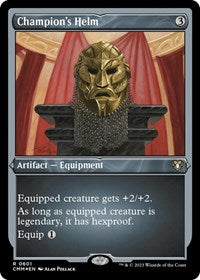 Magic: The Gathering Single - Commander Masters - Champion's Helm (Foil Etched) - Rare/0001 - Lightly Played