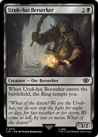 Magic: The Gathering Single - Universes Beyond: The Lord of the Rings: Tales of Middle-earth - Uruk-hai Berserker (Foil) - Common/0112 - Lightly Played