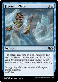 Magic: The Gathering Single - Wilds of Eldraine - Freeze in Place (Foil) - Common/0050 Lightly Played