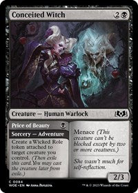 Magic: The Gathering Single - Wilds of Eldraine - Conceited Witch (Foil) - Common/0084 Lightly Played