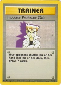 Pokemon Singles - Base Set - Imposter Professor Oak - Rare/073 - Lightly Played