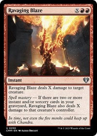 Magic: The Gathering Single - Commander Masters - Ravaging Blaze - FOIL Uncommon/0250 - Lightly Played
