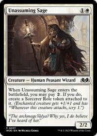 Magic: The Gathering Single - Wilds of Eldraine - Unassuming Sage (Foil) - Common/0037 Lightly Played