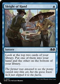 Magic: The Gathering Single - Wilds of Eldraine - Sleight of Hand (Foil) - Common/0067 Lightly Played