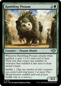 Magic: The Gathering Single - Outlaws of Thunder Junction - Rambling Possum - FOIL Uncommon/0176 Lightly Played