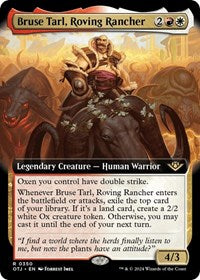 Magic: The Gathering Single - Outlaws of Thunder Junction - Bruse Tarl, Roving Rancher (Extended Art) - FOIL Rare/0350 Lightly Played