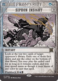 Magic: The Gathering Single - Outlaws of Thunder Junction: Breaking News - Siphon Insight - Rare/0054 - Lightly Played