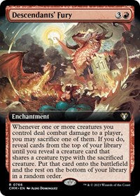Magic: The Gathering Single - Commander Masters - Descendants' Fury (Extended Art) - FOIL Rare/0766 Lightly Played