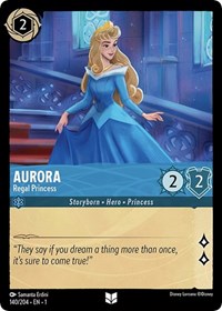 Disney Lorcana Single - First Chapter - Aurora, Regal Princess - Uncommon/104 Lightly Played
