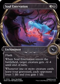 Magic: The Gathering Single - Murders at Karlov Manor - Soul Enervation (Showcase) - FOIL Uncommon/0302 Lightly Played