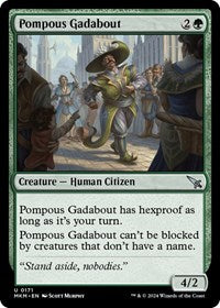 Magic: The Gathering Single - Murders at Karlov Manor - Pompous Gadabout - FOIL Uncommon/0171 Lightly Played