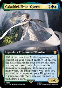 Magic: The Gathering Single - Commander: The Lord of the Rings: Tales of Middle-earth - Galadriel, Elven-Queen (Extended Art) - Mythic/0088 - Lightly Played