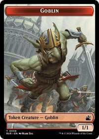 Magic: The Gathering Single - Ravnica Remastered - Goblin (0008) // Spirit (0004) Double-Sided Token (Foil) - Token/0008 // 0004 Lightly Played