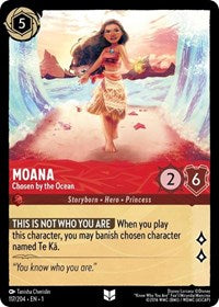 Disney Lorcana Single - First Chapter - Moana, Chosen by the Ocean - FOIL Uncommon/117 Lightly Played