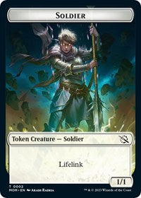 Magic: The Gathering Single - March of the Machine - Soldier // Knight Double-Sided Token (Foil) - Token/0002-0010 - Lightly Played