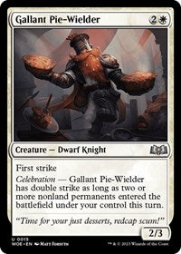 Magic: The Gathering Single - Wilds of Eldraine - Gallant Pie-Wielder (Foil) - Uncommon/0015 Lightly Played