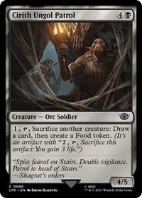 Magic: The Gathering Single - Universes Beyond: The Lord of the Rings: Tales of Middle-earth - Cirith Ungol Patrol (Foil) - Common/0080 - Lightly Played