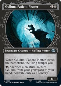 Magic: The Gathering Single - Universes Beyond: The Lord of the Rings: Tales of Middle-earth - Gollum, Patient Plotter (Showcase) - Uncommon/0309 - Lightly Played