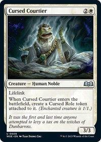 Magic: The Gathering Single - Wilds of Eldraine - Cursed Courtier (Foil) - Uncommon/0009 Lightly Played