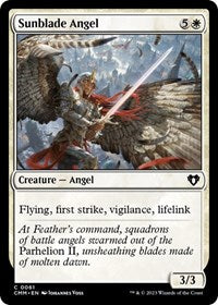 Magic: The Gathering Single - Commander Masters - Sunblade Angel - FOIL Common/0061 - Lightly Played
