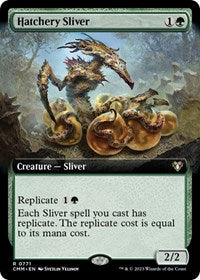 Magic: The Gathering Single - Commander Masters - Hatchery Sliver (Extended Art) - Rare/0771 - Lightly Played